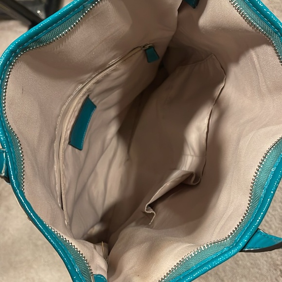 Coach Signature Tote Bag - Beige and Teal - Picture 10 of 16